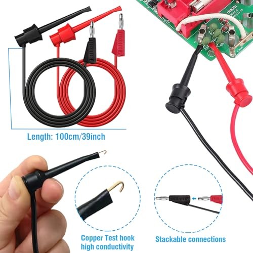 Electrical Multimeter Test Leads Set with Alligator Clips Crocodile Test Kit-4