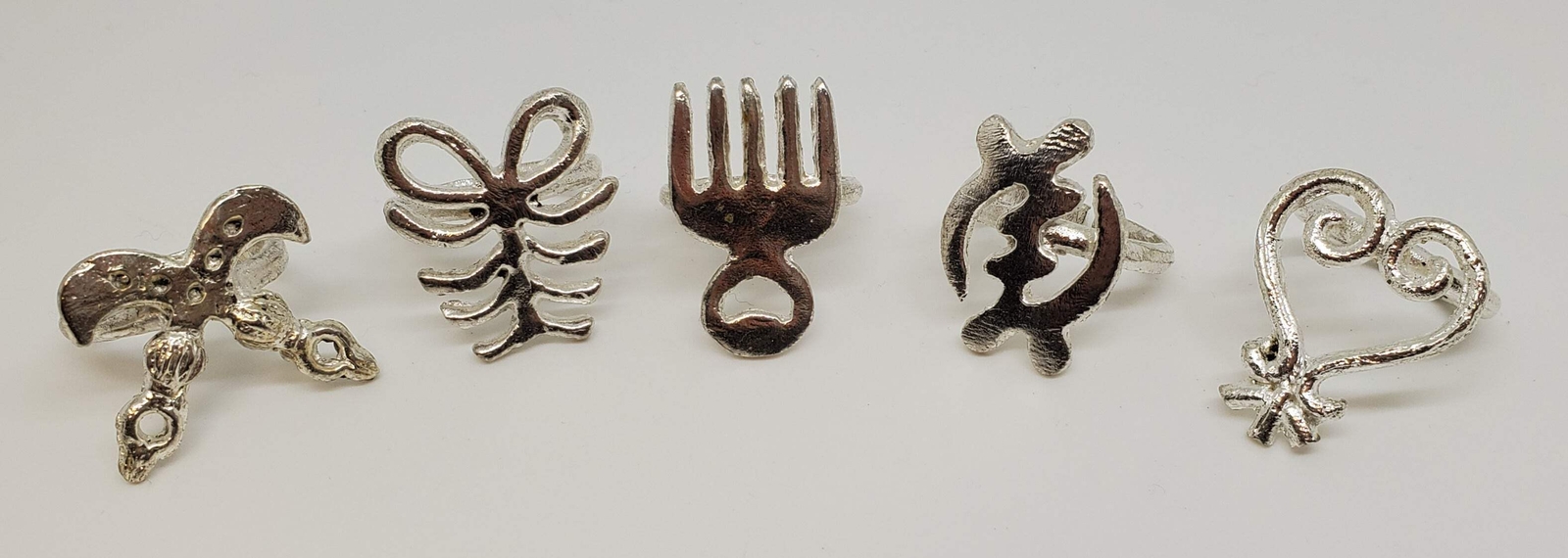 Adinkra Symbol Rings