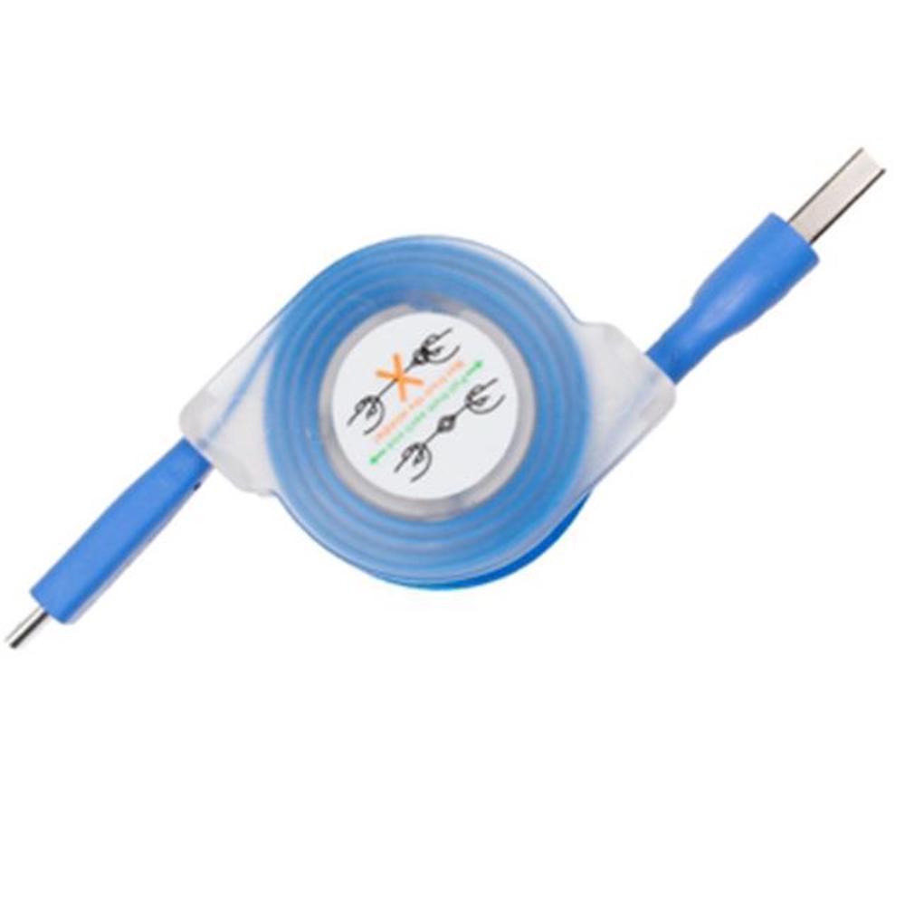 RETRACTABLE LED USB Data Sync Cable charger FOR iphone 6 plus 5S & ipod touch 5