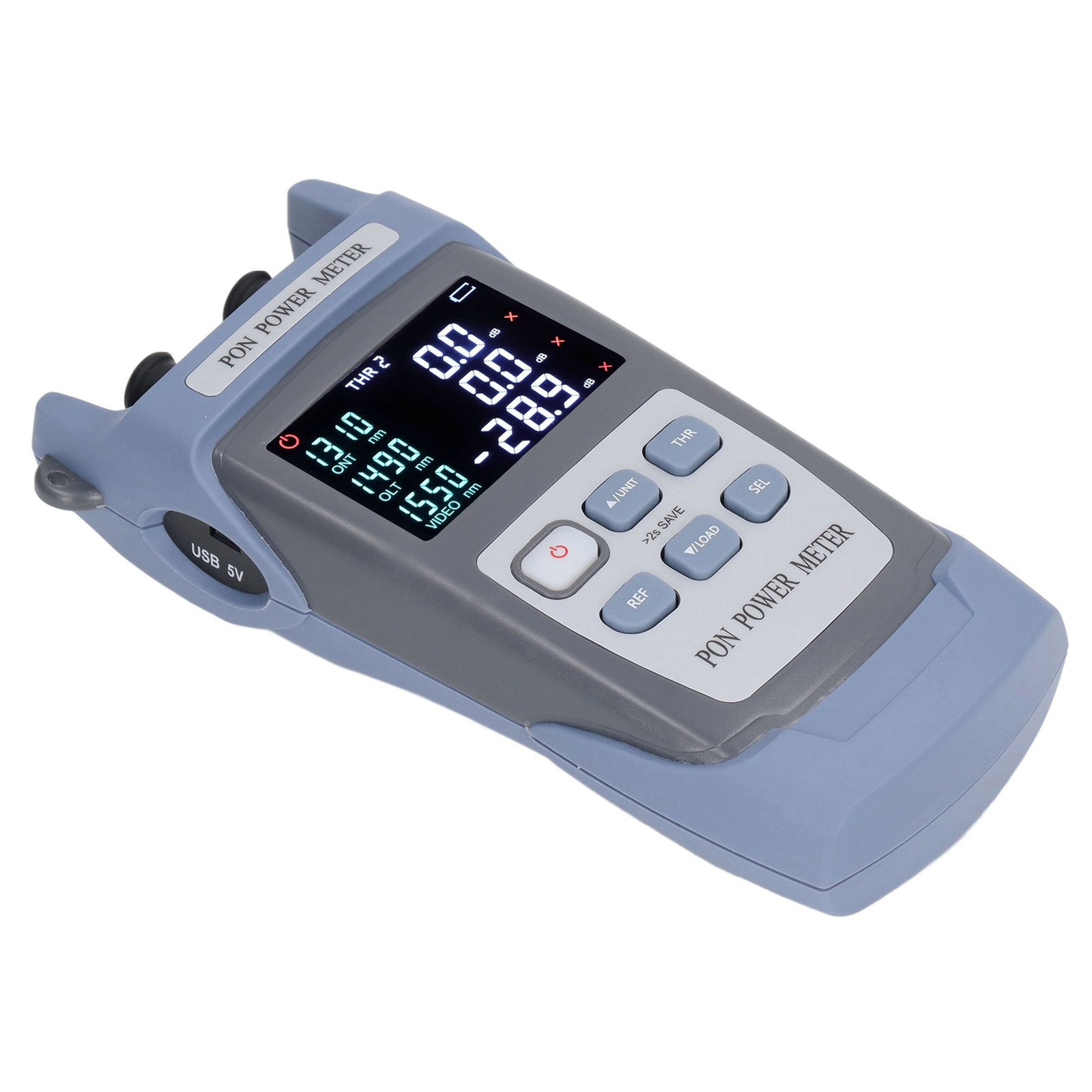 Digital Optical Fiber Power Meter Portable Data Storage Optic Cable Tester For E