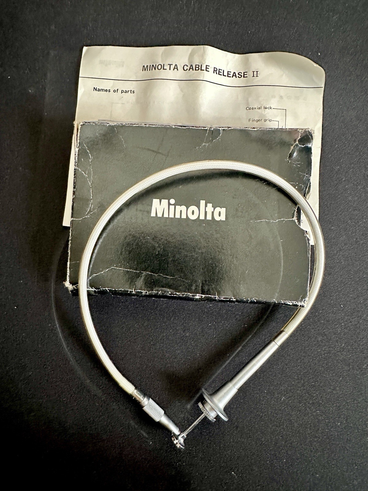 New Minolta Cable Release II NOS - Shutter Release w/ Coaxial Lock, Box & Manual