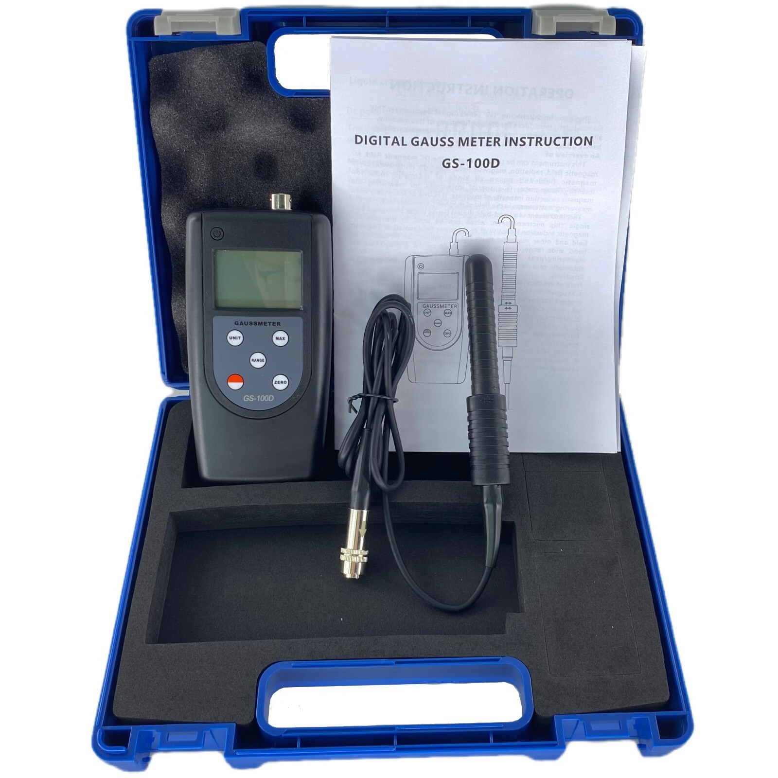 DC Magnetic Field Tester Gaussmeter Tesla Tester With Hall Sensor 0~200mT~2000mT