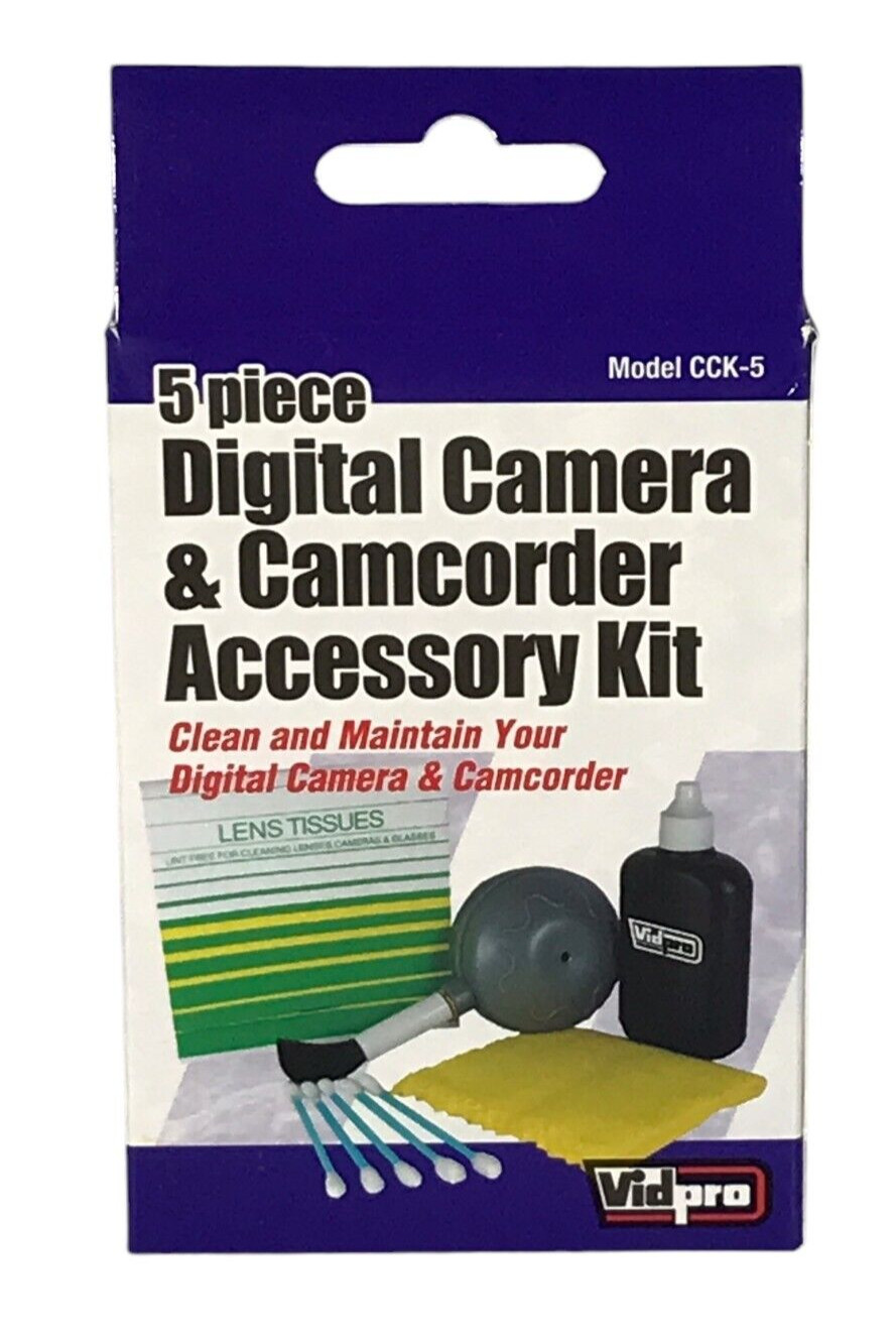 5 Piece Digital Camera & Camcorder Accessory Kit Model CCK-5 Vidpro Clean