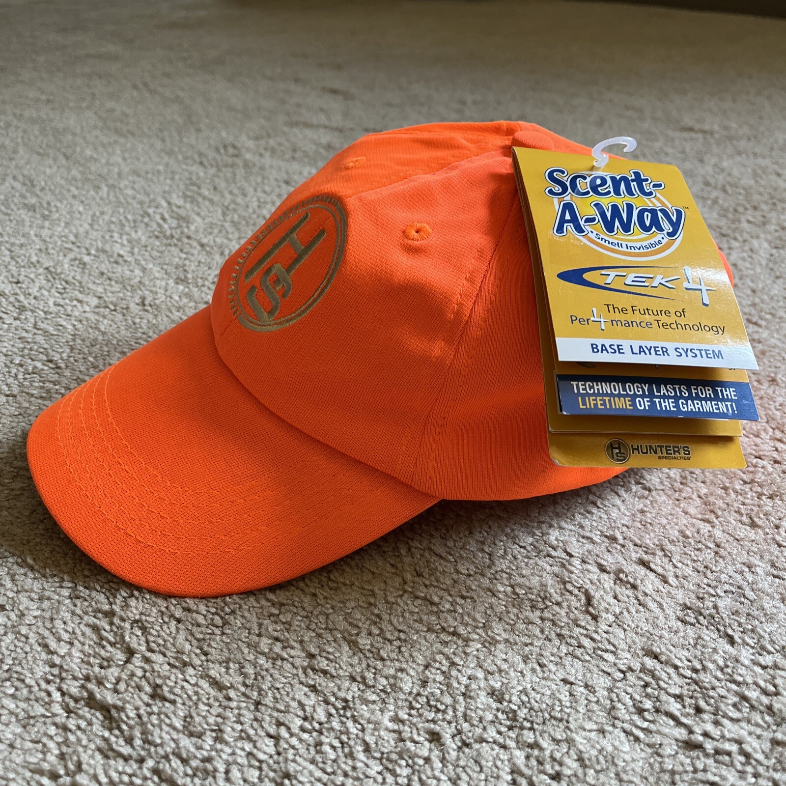 NEW Hunter’s Specialties SCENT A-WAY TEK 4 Silver Infused Hat ORANGE OSFA MS $20
