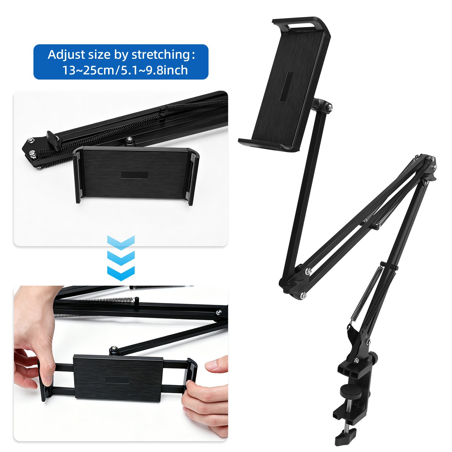 Adjustable Cantilever Stand, Foldable Extension Support for Phone & Tablet, Bed