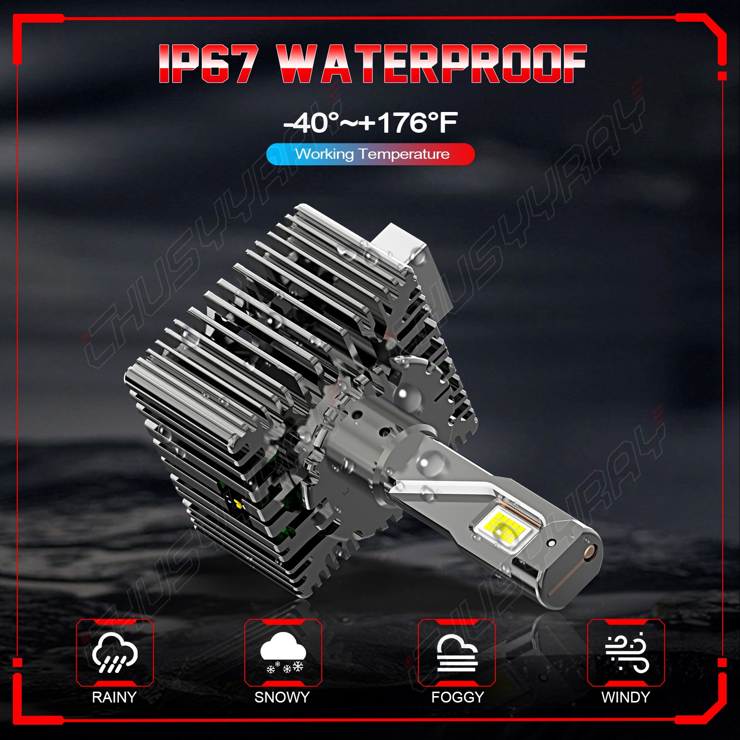2X LED Headlight Bulbs 200W Replace D3S D3R HID Xenon Super White Conversion Kit