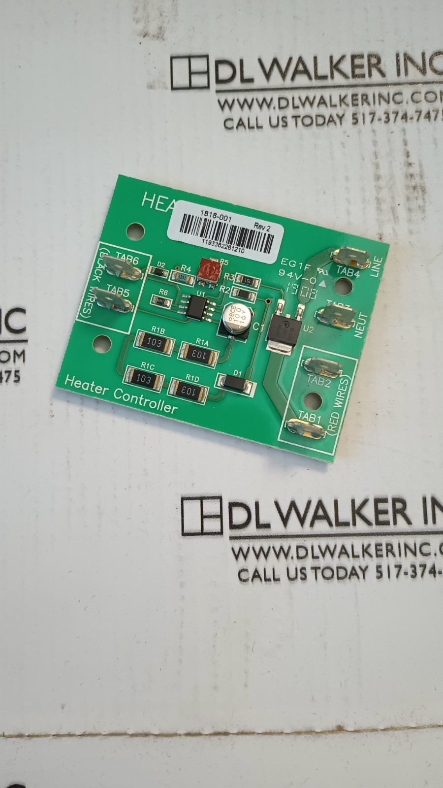 HUBERT COUNTERTOP FILM WRAPPER CIRCUIT CONTROL BOARD 1818-001