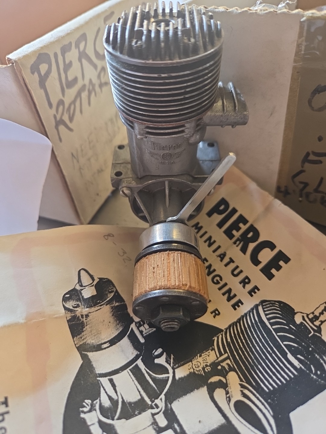 Pierce 29 Ff Cl Airplane Engine Rare