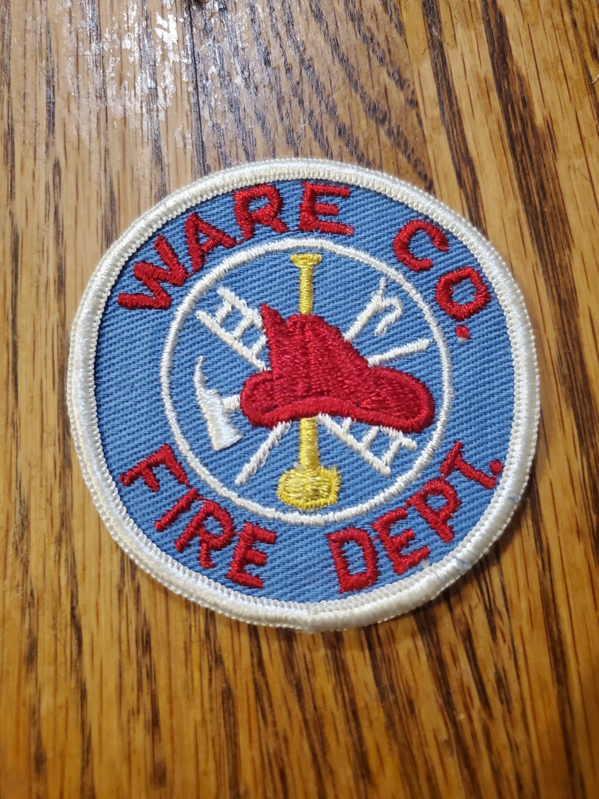 Vintage Ware County Fire Department uniform shoulder patch GEORGIA