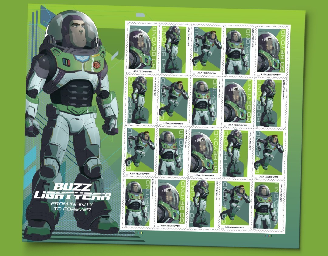2022 Buzz Lightyear Forever USA Stamp Sheet Of 20, Multicolor