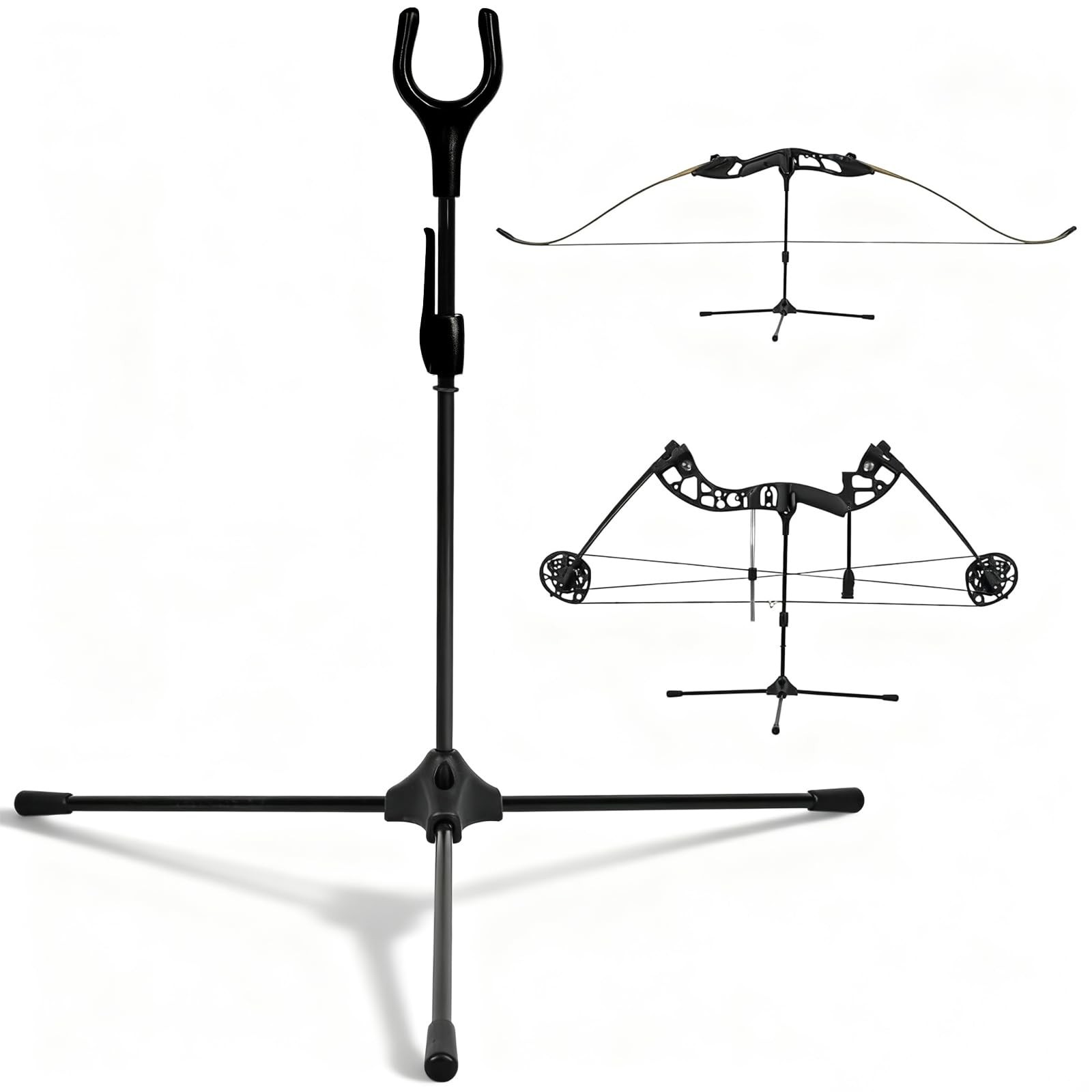 Archery Bow Stand - 14.6" Height Lightweight Bow Stand, Foldable Bow Rack Holder