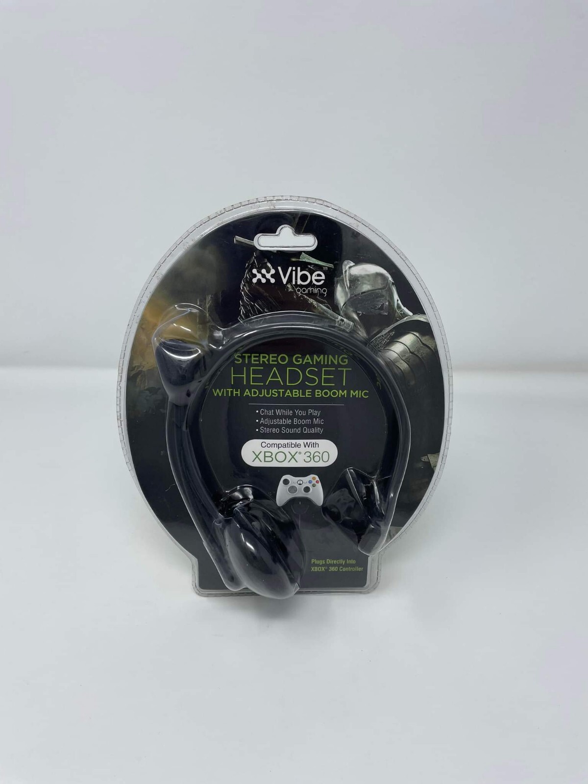 Vibe Stereo Gaming Headset With Adjustable Boom Mic Compatible With Xbox 360