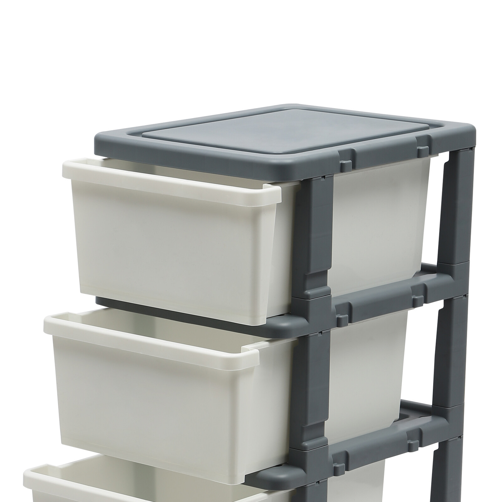 4-Tier File Drawer Storage Box Document Organizer Floor-Mount File Organizer Box