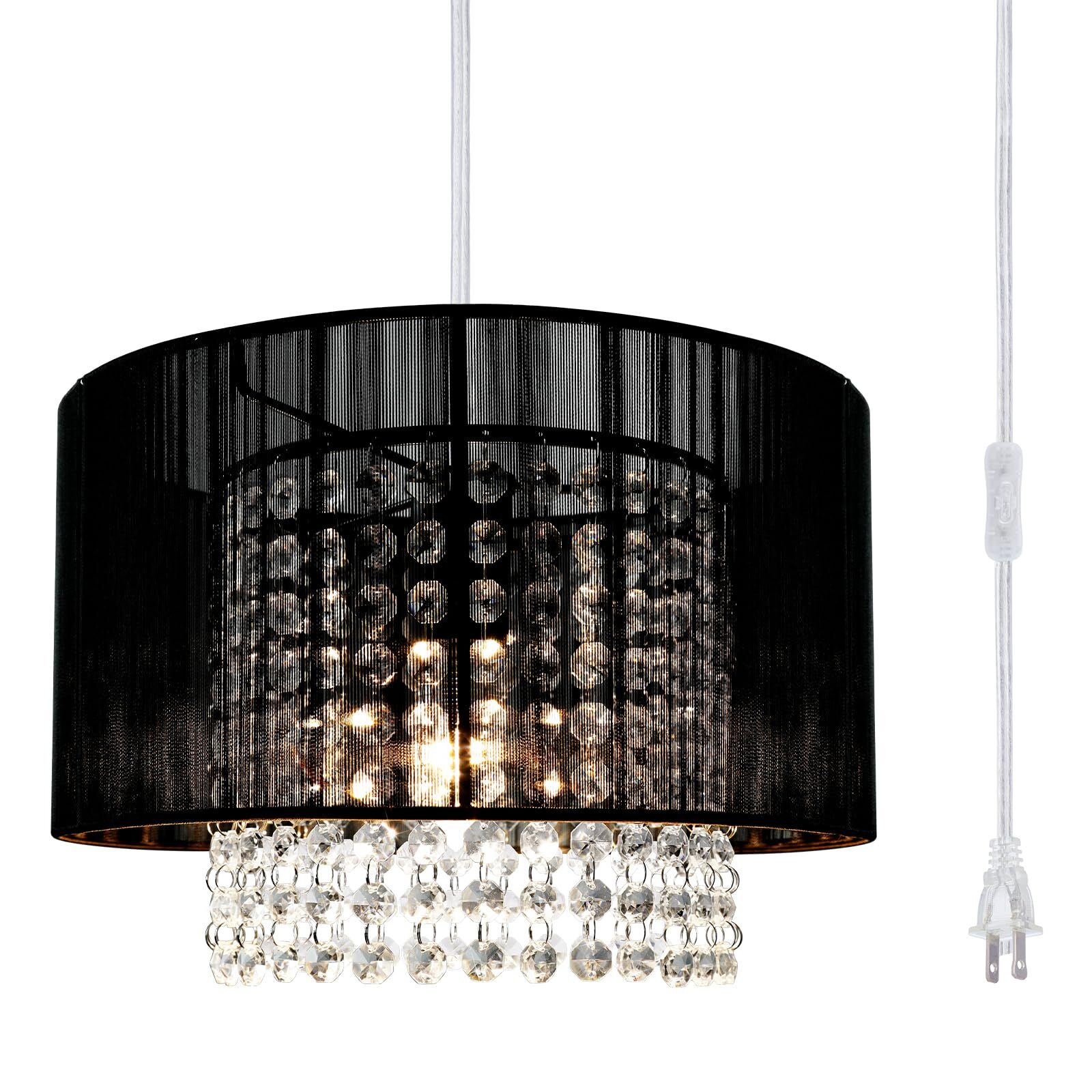 Plug In Chandelier Plug In Chandelier Lighting With Long Cord 15ft And On/off Sw