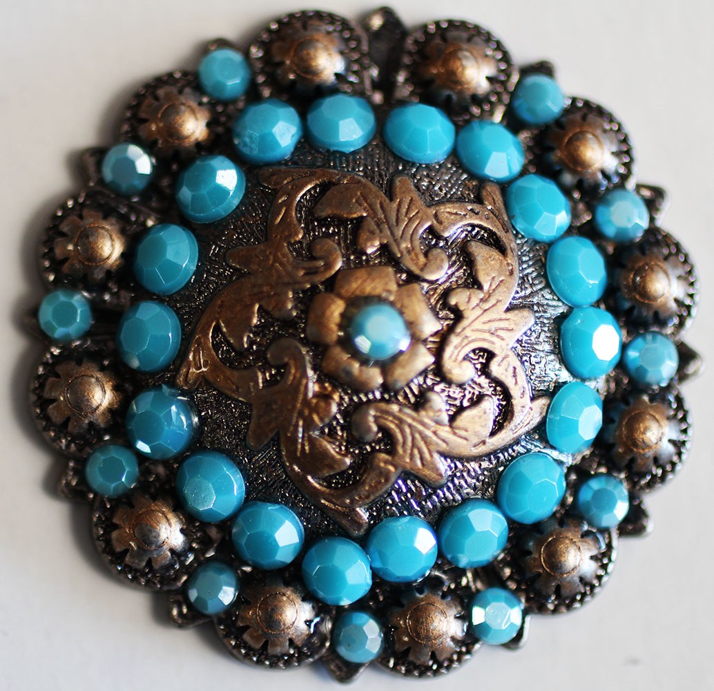 Concho 4 Conchos Rhinestone Horse Saddle Western Bridle  Co250B