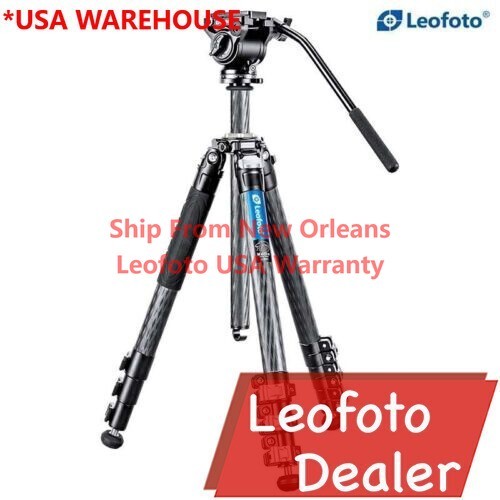 Leofoto Video Tripod Kit LV-284C+BV-5 Carbon Fiber with Center Column/ bag