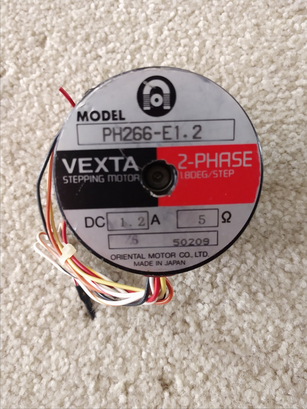 Oriental Motor PH266-E1.2 Vexta Stepper Motor 2 Phase 1.8 Degree Step