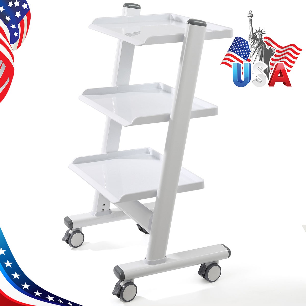 Portable Dental Mobile Delivery Unit Air Compressor High Suction 4H / Tool Cart