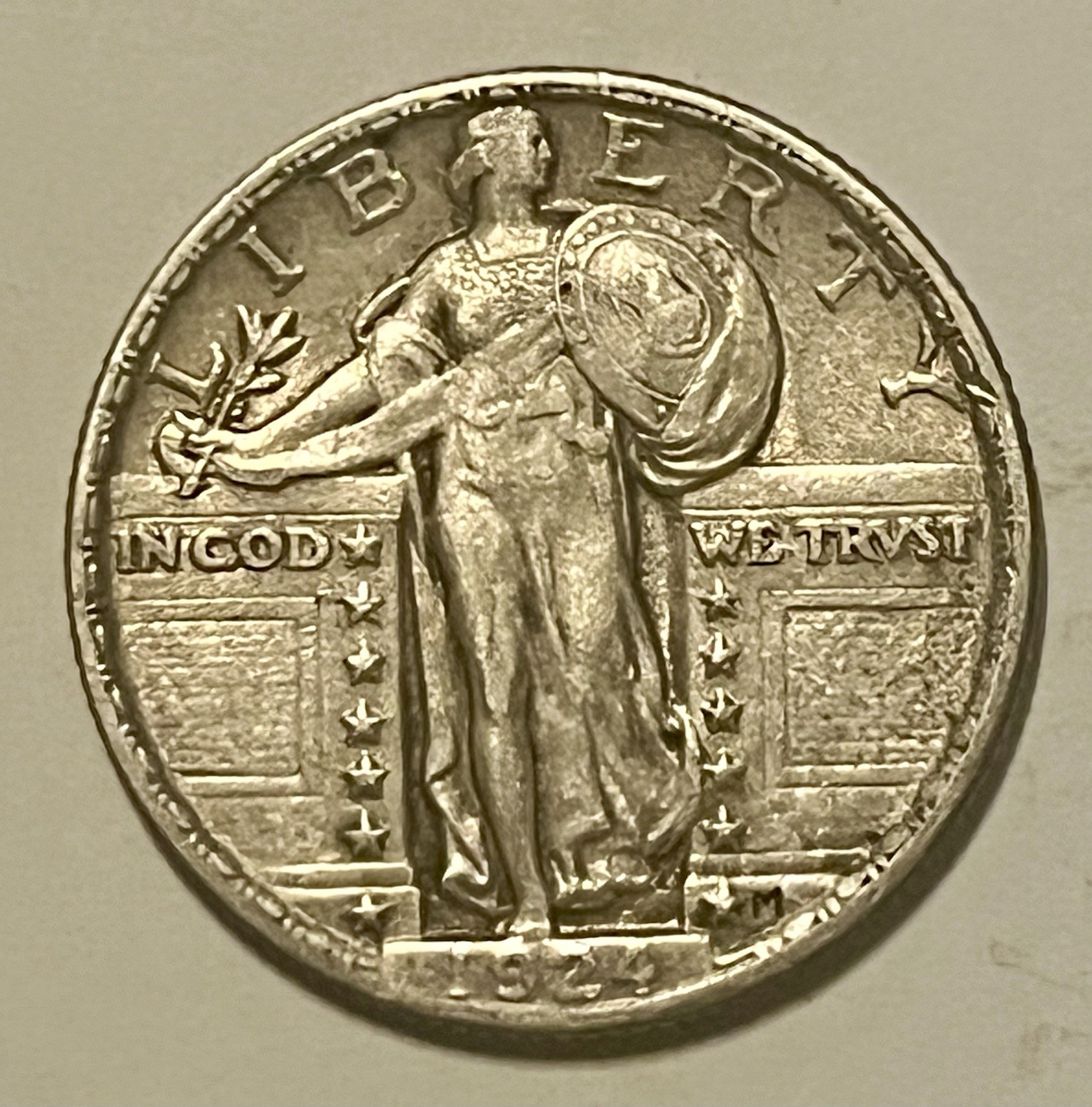 1924 Standing Liberty Quarter , EF +