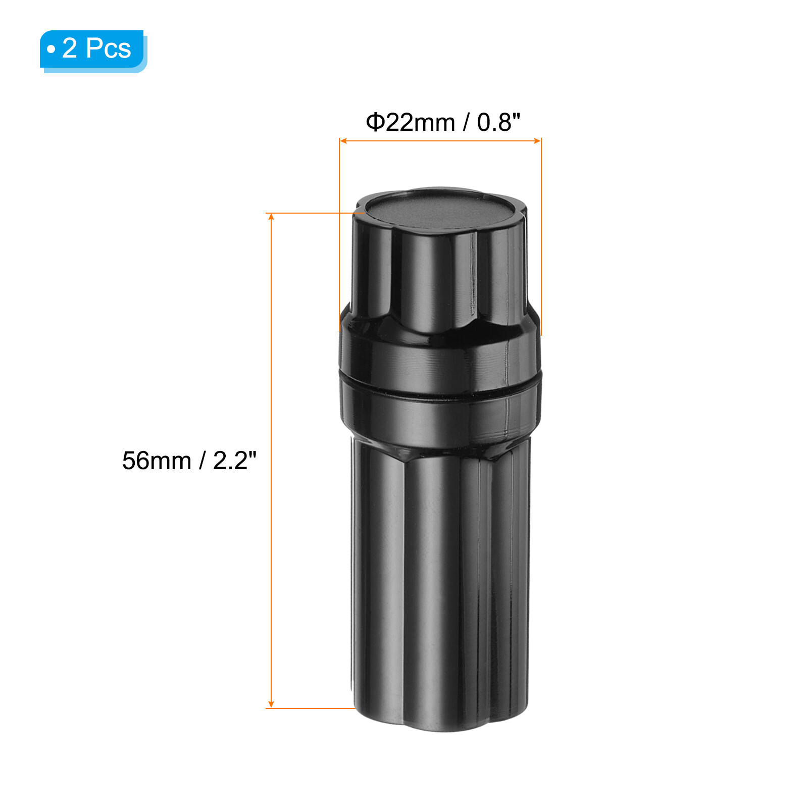2 Pcs Pool Cue Joint Protector 5/16x18, Billiard Cue Joint Thread Cap, Black