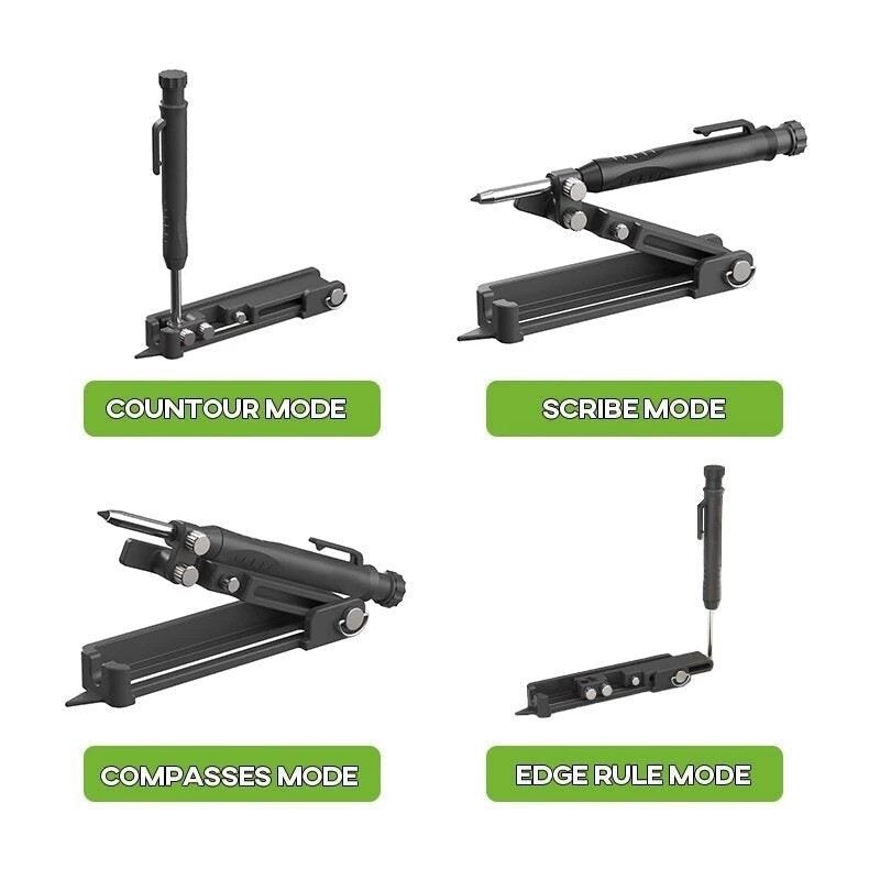 Multi-purpose marking tool -- Aluminium alloy marking tool with deep-well pencil