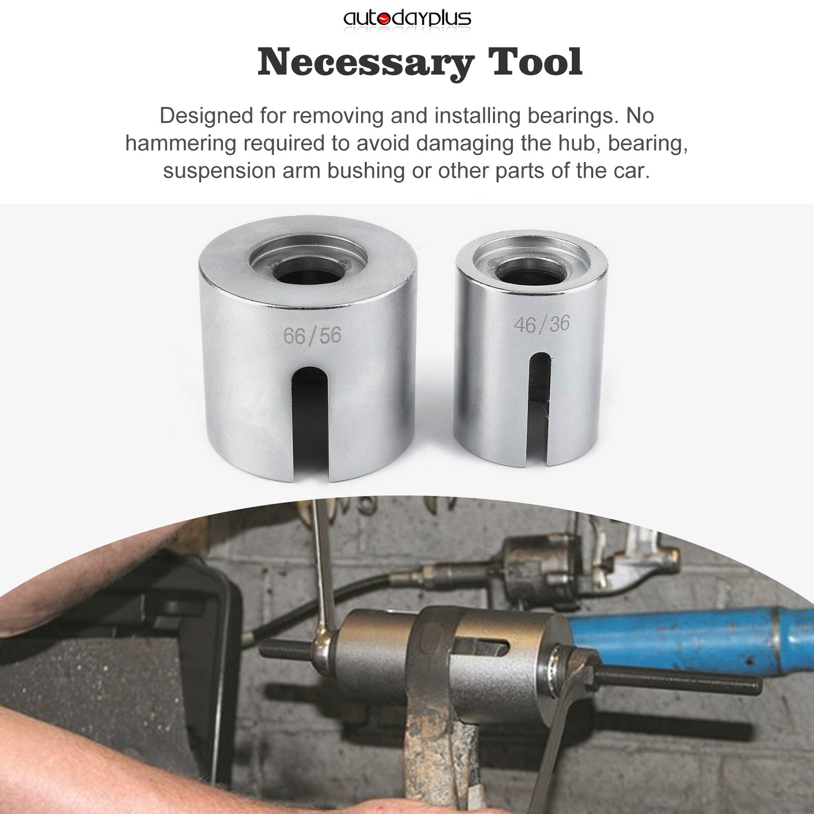 27pc Universal Press and Pull Sleeve Kit Bush Bearing Removal Insertion Tool Kit