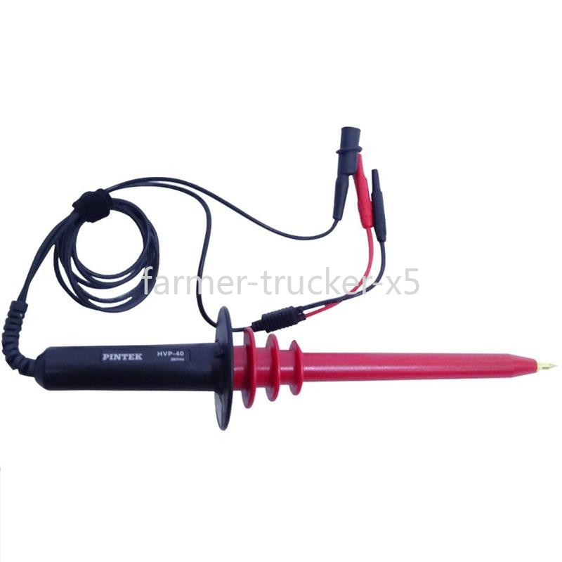 High Voltage probe 40KV 1000:1 Connected To High Voltage Test Rod Of Multimeter