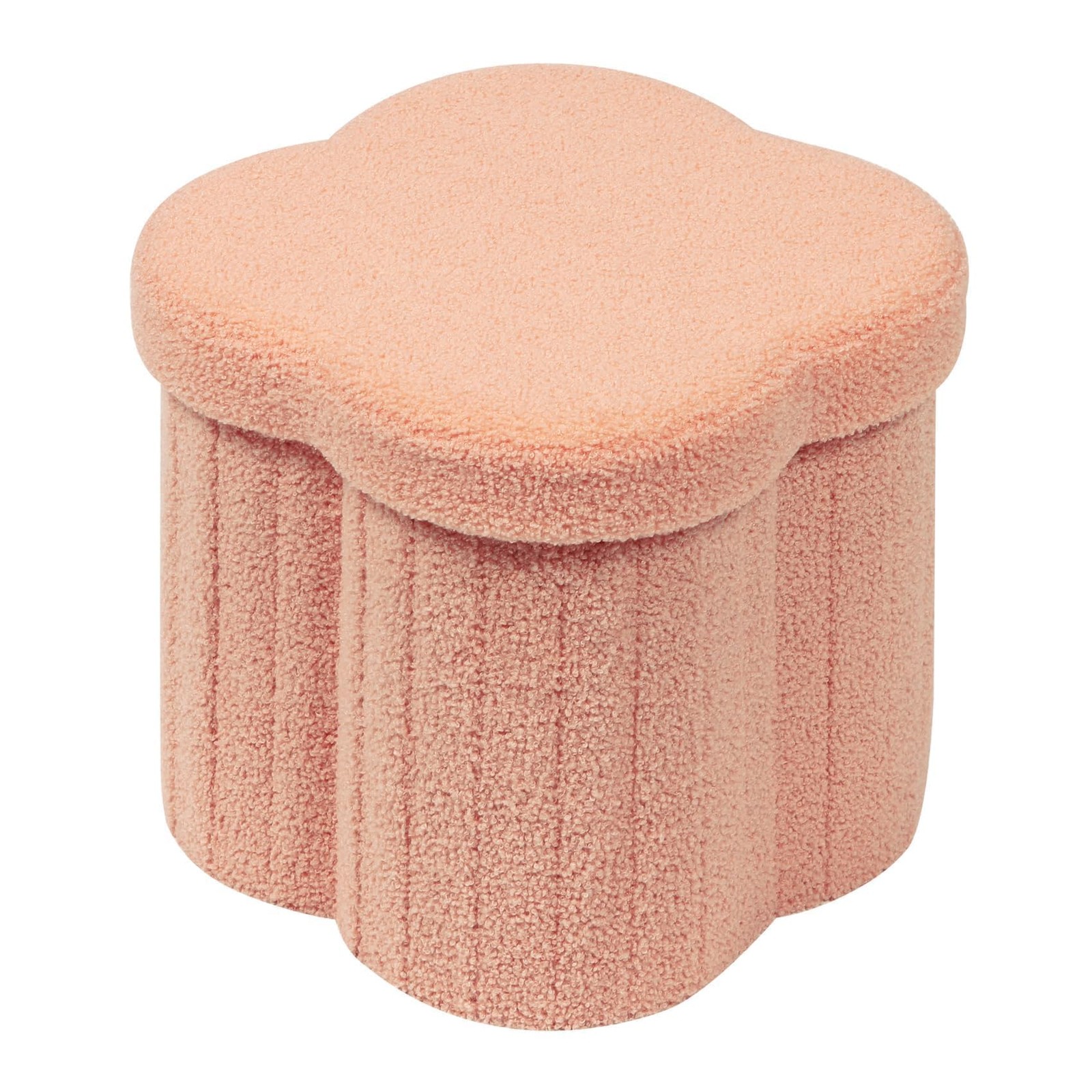 B FSOBEIIALEO Storage Ottoman Cube, Flowers Shaped Ottomans with Storage Foot...
