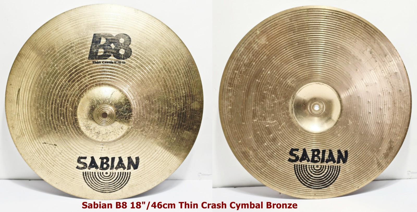 Sabian B8 18"/45cm Thin Crash Cymbal Bronze