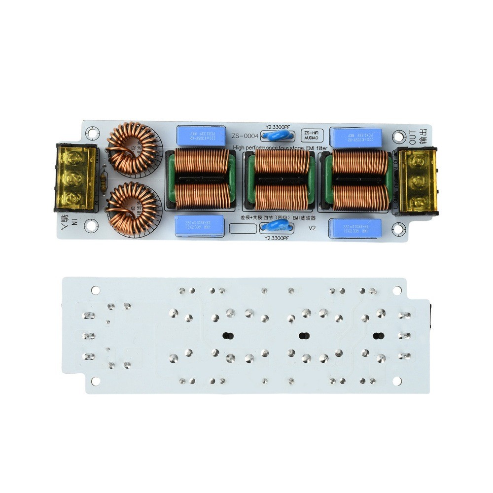 4-Stage Electromagnetic Interference Suppressor Audio Amplifier Power Module