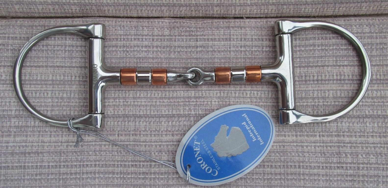 Dee Snaffle Bit 5" Stainless & copper roller snaffle mouth Lot of 2