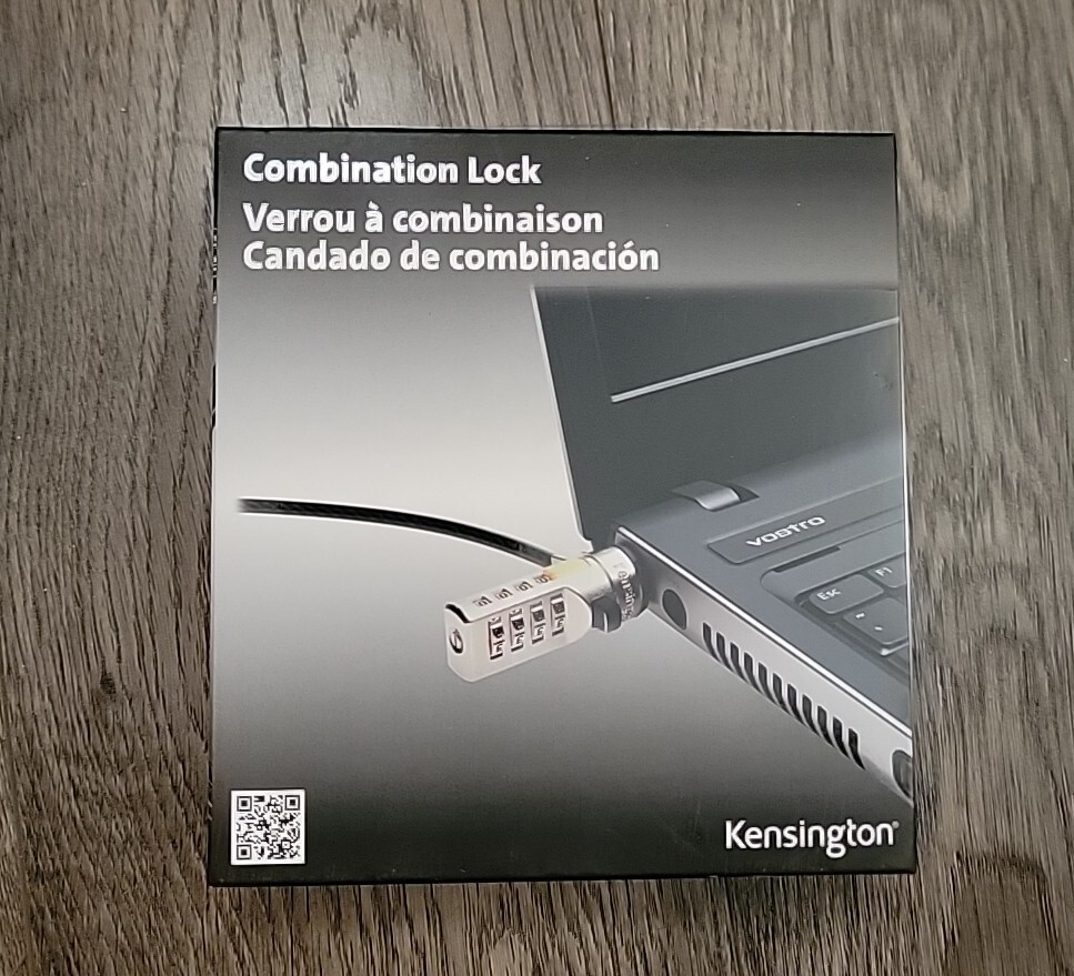 NEW - Kensington Combination Cable Lock For Laptops