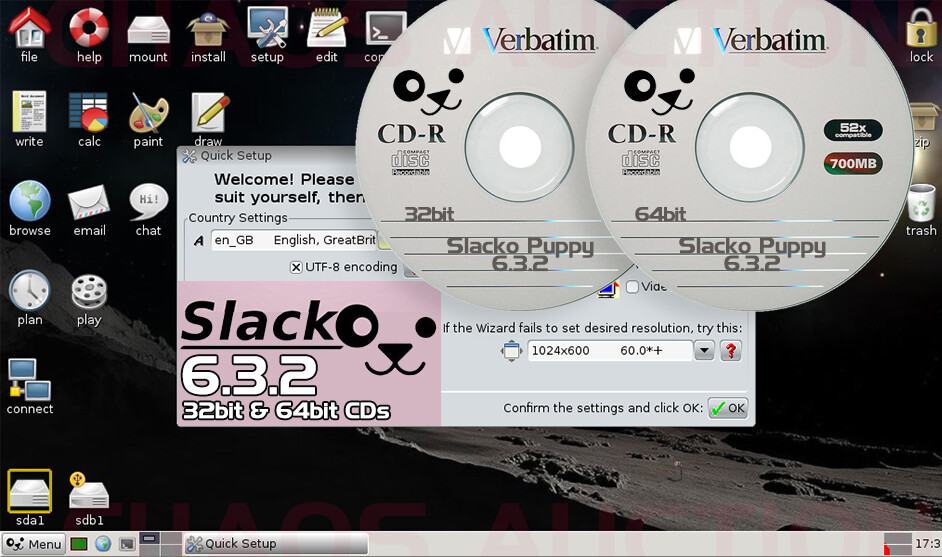 SLACKO PUPPY 6.3.2 LINUX INSTALL & LIVE CDs 32bit & 64bit