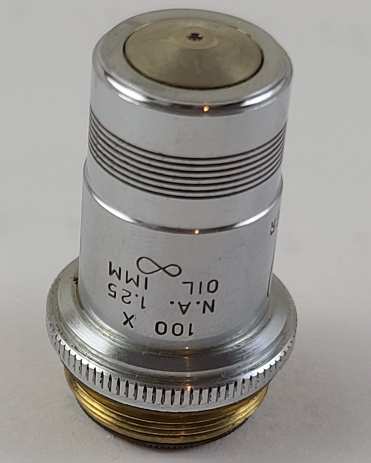 American Optical Spencer Objective 100x n.a. 1.25 oil imm infinity Cat 1079