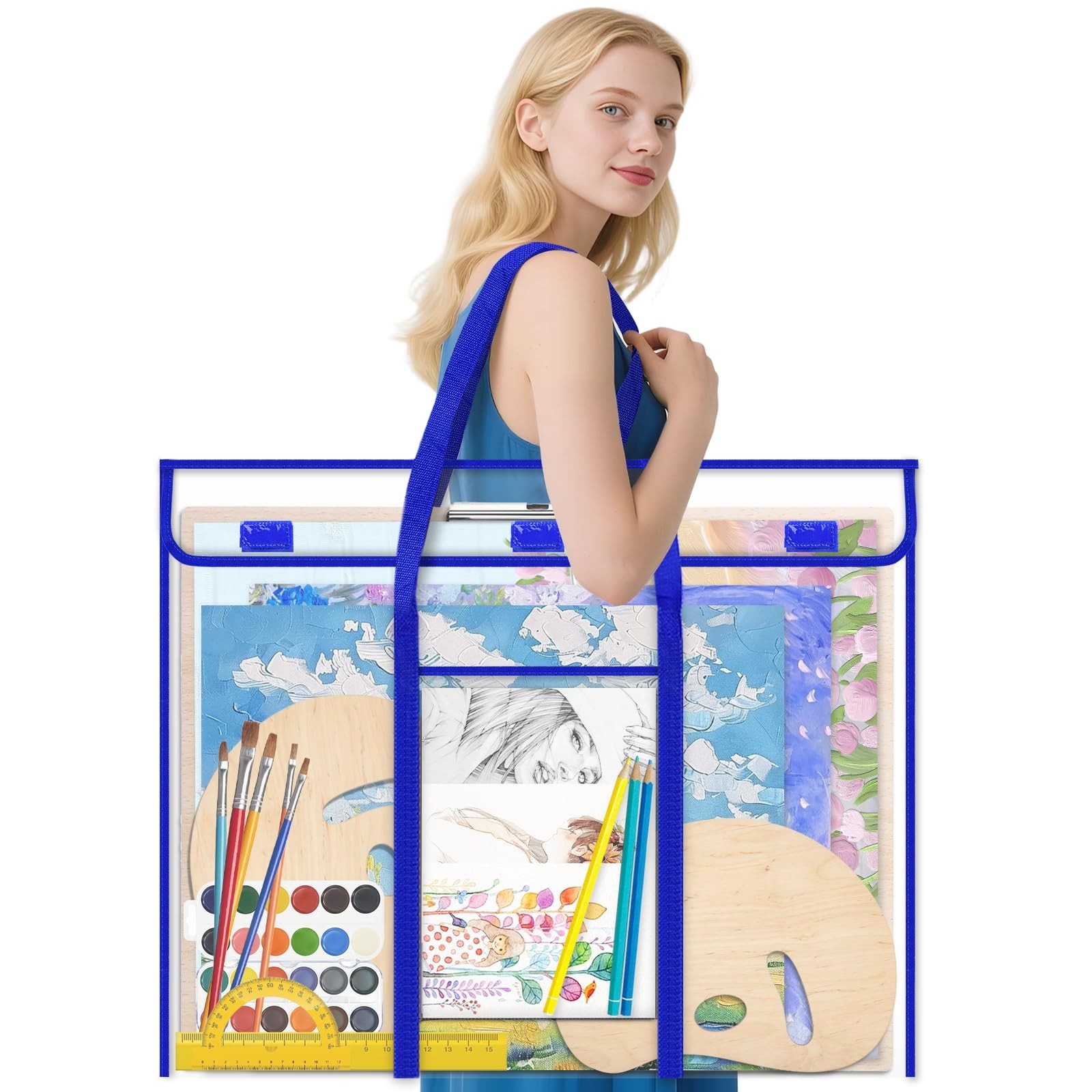 Large Art Portfolio Case 30x24, Waterproof Folder For Scrapbook, Posters