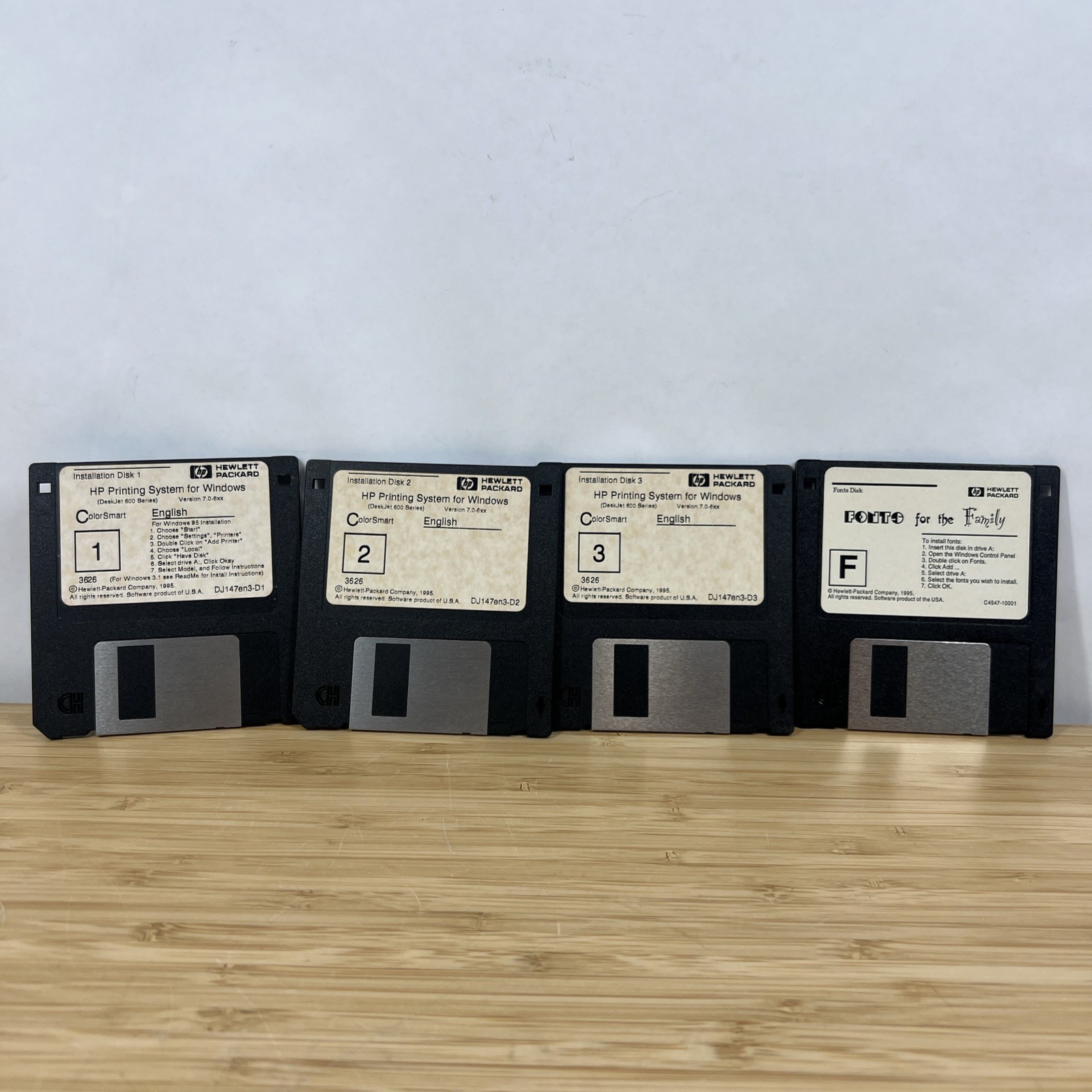 Vintage HP ColorSmart Printer Driver Disks Windows 95 3.5 Floppy Set OEM