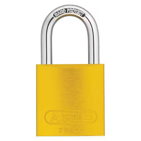 Abus 09189 Keyed Padlock, Open, Rectangular Aluminum Body, Hardened Steel