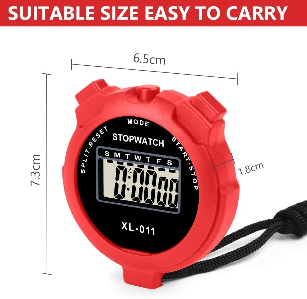 Digital Sport Timer with Large Display & Single Lap Split - Perfect for Coaches