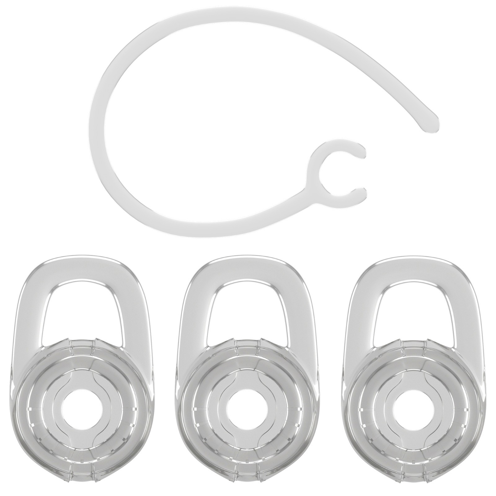 3 Replacement Eargel and 1 Earhook for Plantronics M70, M90, Voyager Edge