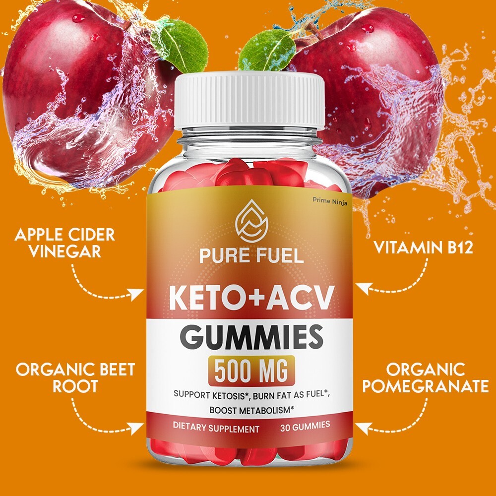 Pure Fuel Keto ACV Gummies, Purefuel Gummies Max Strength Official (3 Pack)