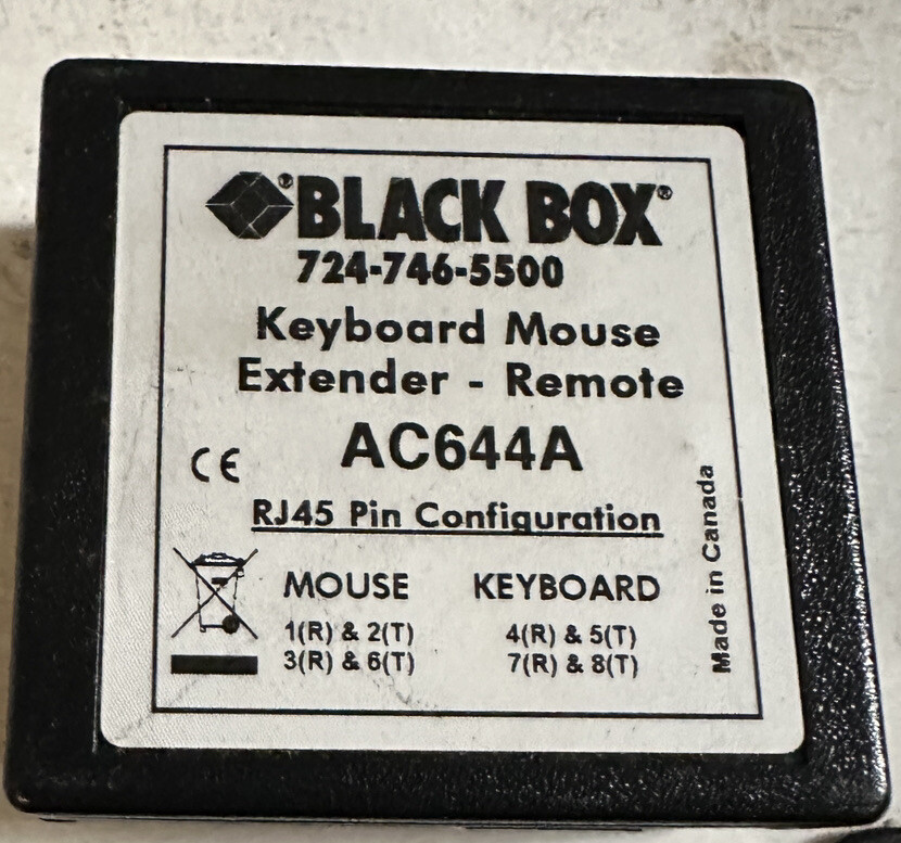 Black Box Keyboard Mouse EXTENDER AC644A 724 746 5500- Unit only-no wires etc