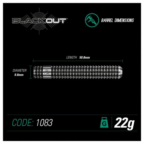 Steeldart Winmau Blackout 1083 - 22G