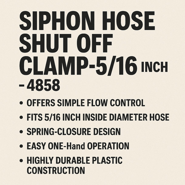 Fermtech Siphon Hose Shut Off Clamp-5/16Inch - 4858