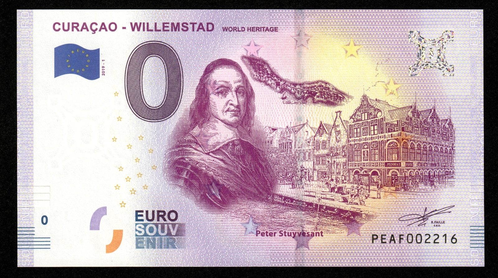 0 Euro Souvenir Ticket - CURACAO - WILLEMSTAD WORLD HERITAGE 2019-1 NEW / UNC