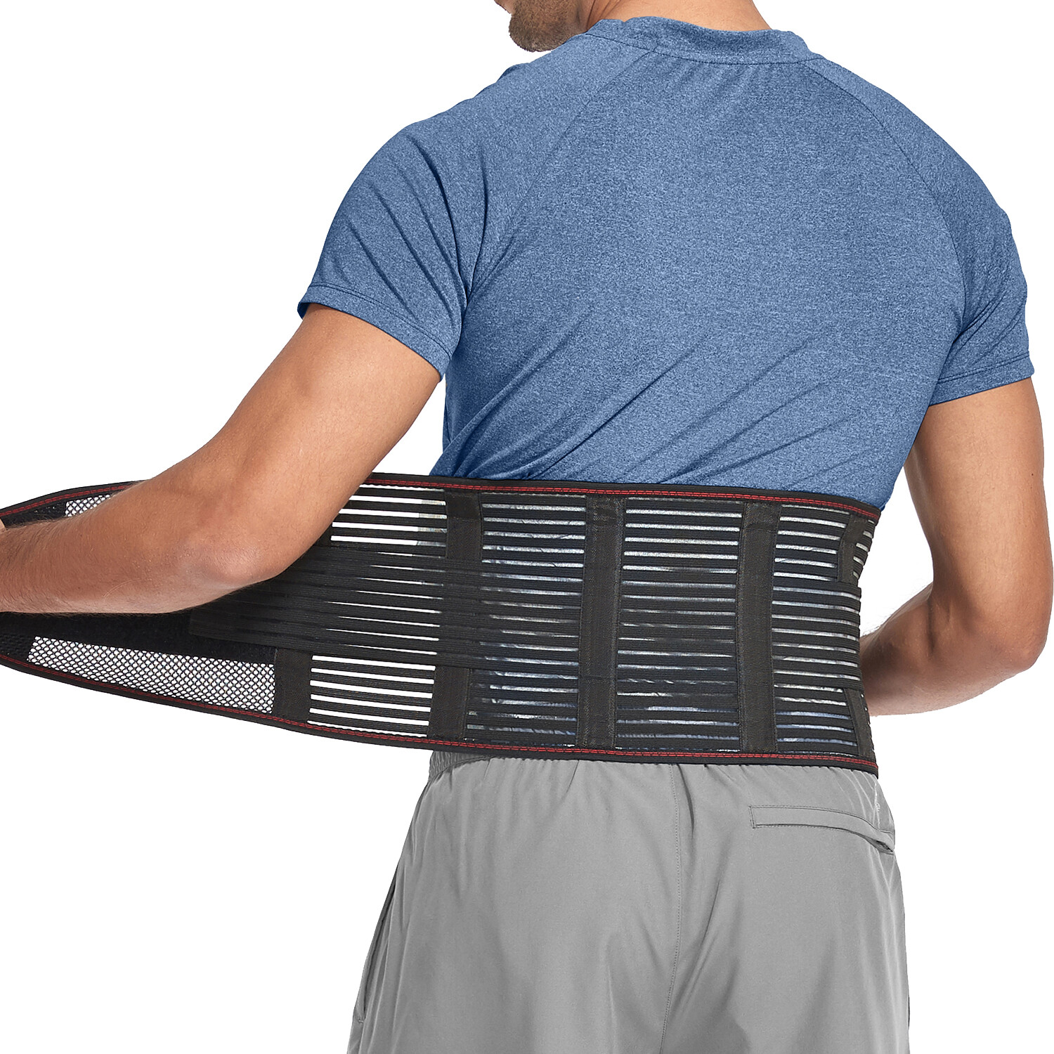 Adjustable Back Support Brace for Lower Back Pain Relief Sciatica Lumbar Belt US