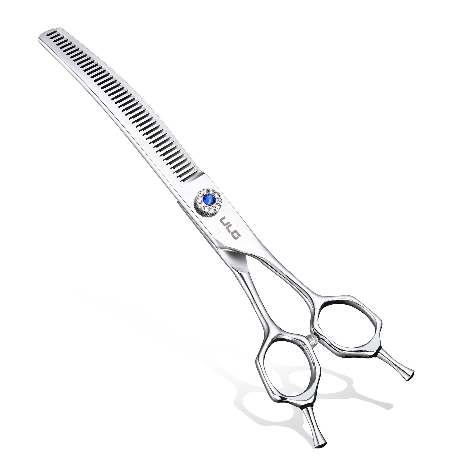 ULG Curved Thinning Dog Shears for Grooming, 7 Inch Professional Curved Thinn...