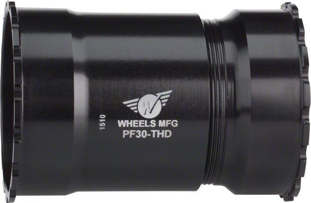 Wheels MFG Pressfit 30 Bottom Bracket w/Zero Ceramic Hybrid Bearings Black