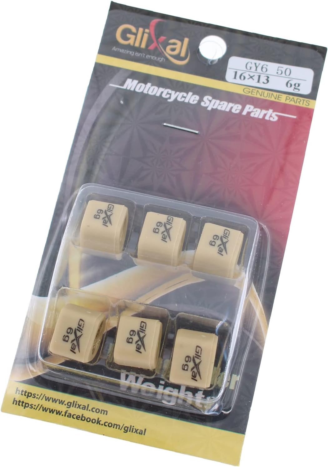 16x13mm High Performance Polygon Variator Sliders, Racing Sliding Roller Weights