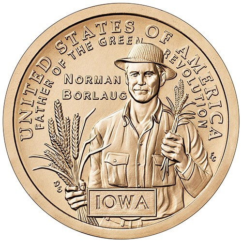 2026 P AU/BU Iowa American Innovation Dollar Norman Borlaug