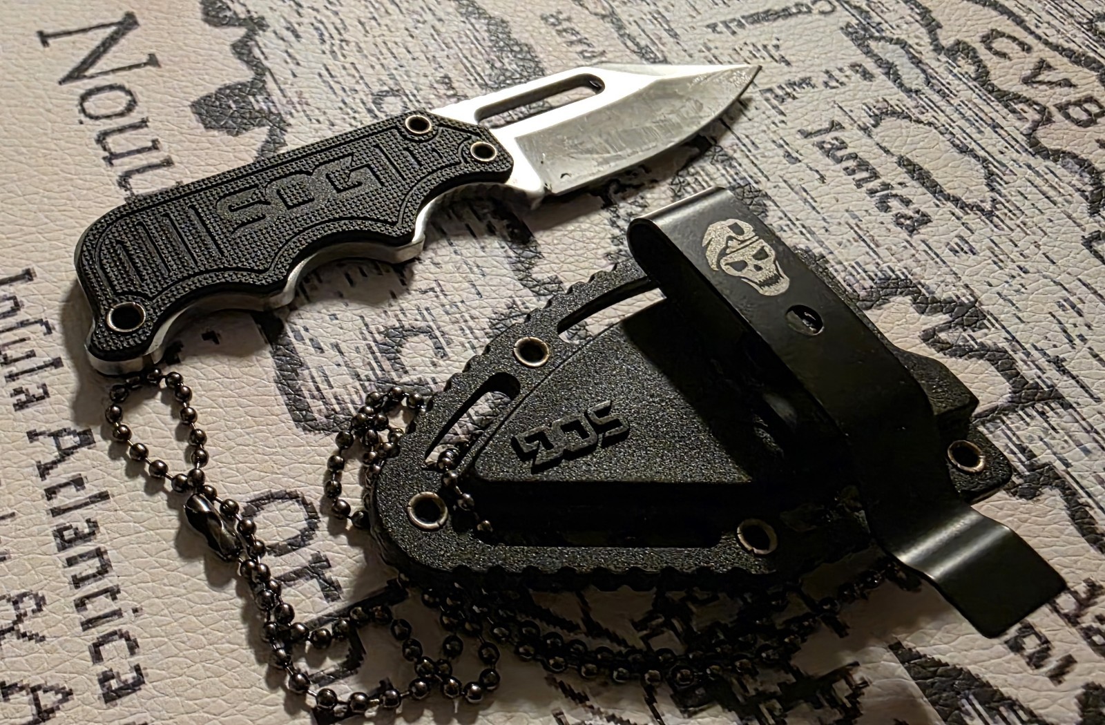 Sog Instinct Mini Fixed Blade Knife With Sheath And Box nwob
